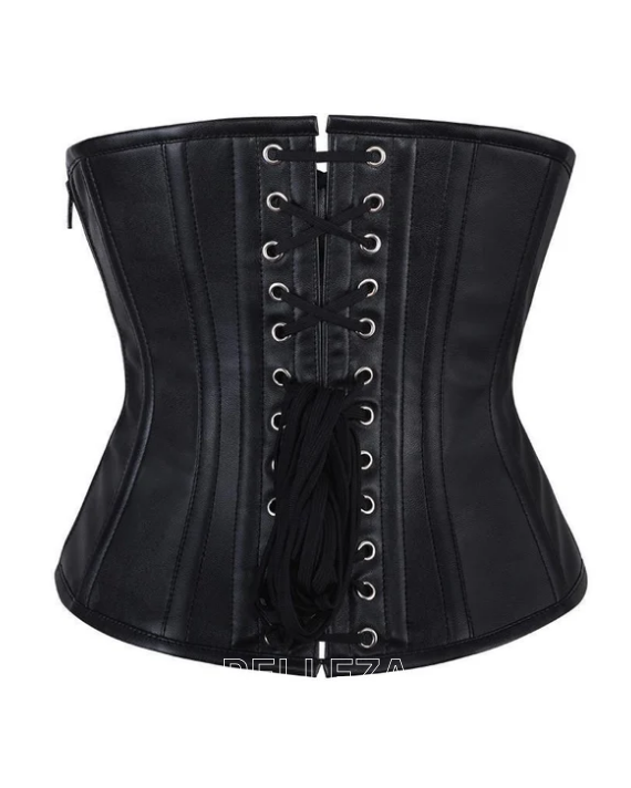 Sasha Genuine Leather Gothic Underbust Corset