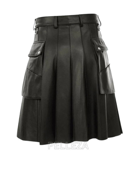Black Pleated Kilt