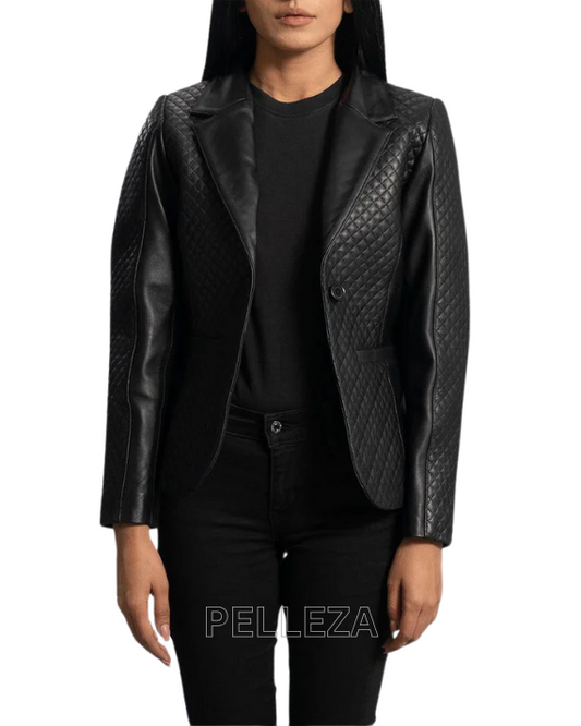 Black Quilted Blazer