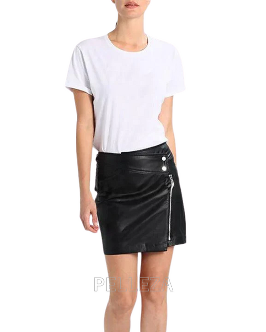 UT Super Black Leather Skirt