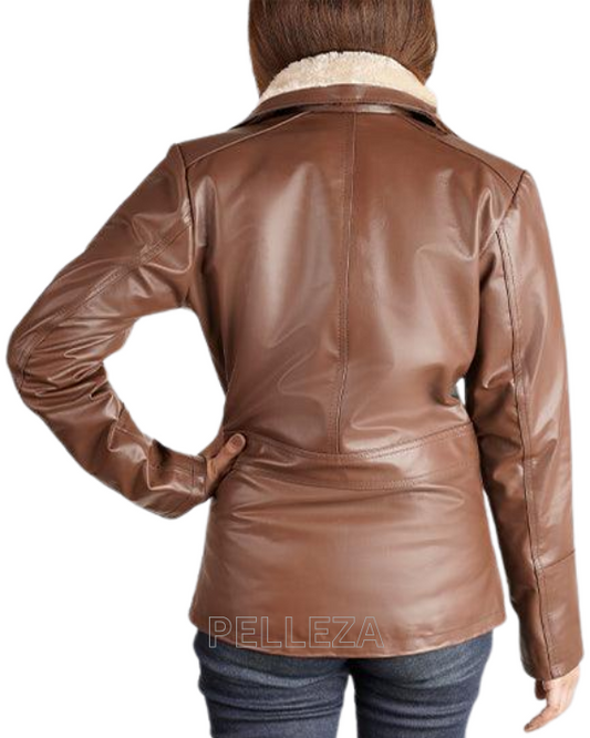 Brown Genuine Leather Motorcycle Jacket