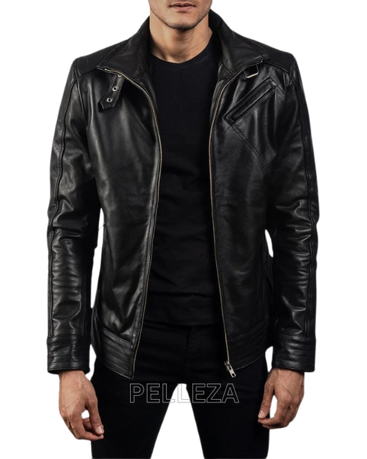 Men's Heigh Quality Legacy Black Leather Biker Jacket