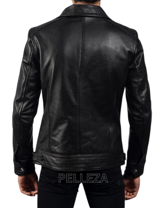 Men's Heigh Quality Legacy Black Leather Biker Jacket