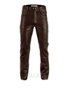 Redmaster Men's Foxhill Brown Leather Pants