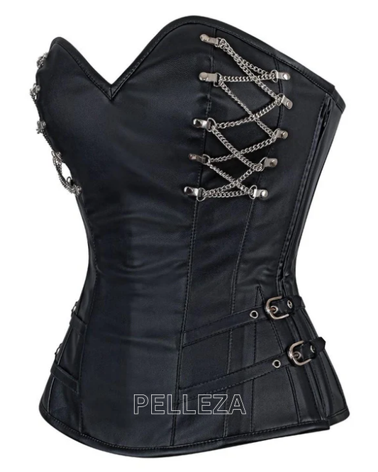 Cerys Sheep Nappa Leather Corset