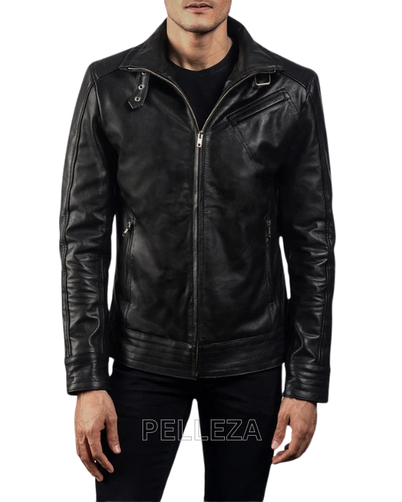 Men's Heigh Quality Legacy Black Leather Biker Jacket