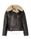 Ladies Lambskin Shearling Jacket – Black, Warm & Stylish