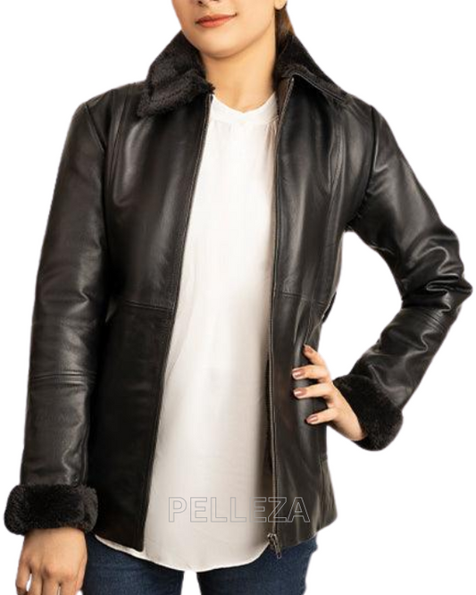 Shearling Black Leather Jacket