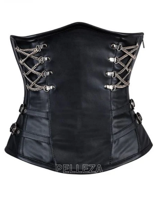 Pat Sheep Nappa Leather Underbust Corset