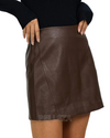 Brown Mini Leather Skirt