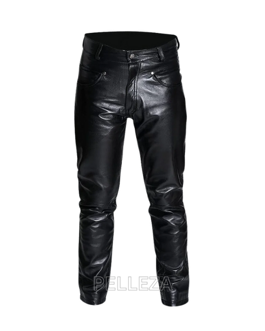 Lambskin Black Leather Pants