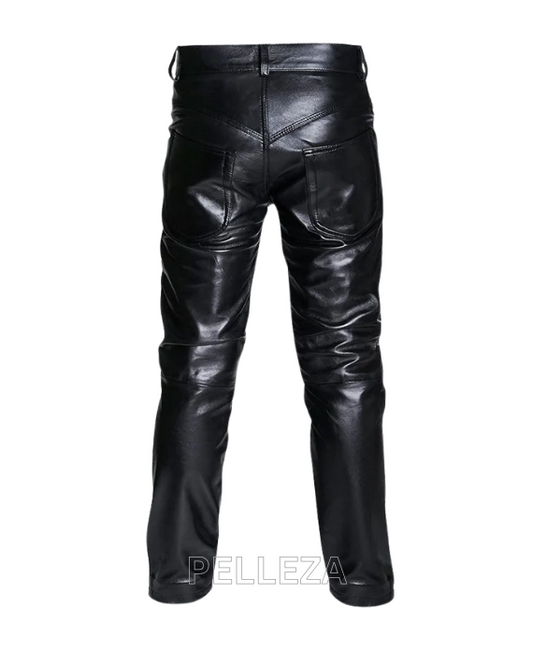 Lambskin Black Leather Pants
