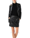Lux Studded Genuine Leather Skirt