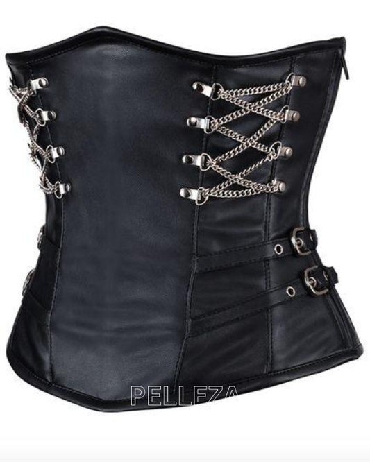 Pat Sheep Nappa Leather Underbust Corset