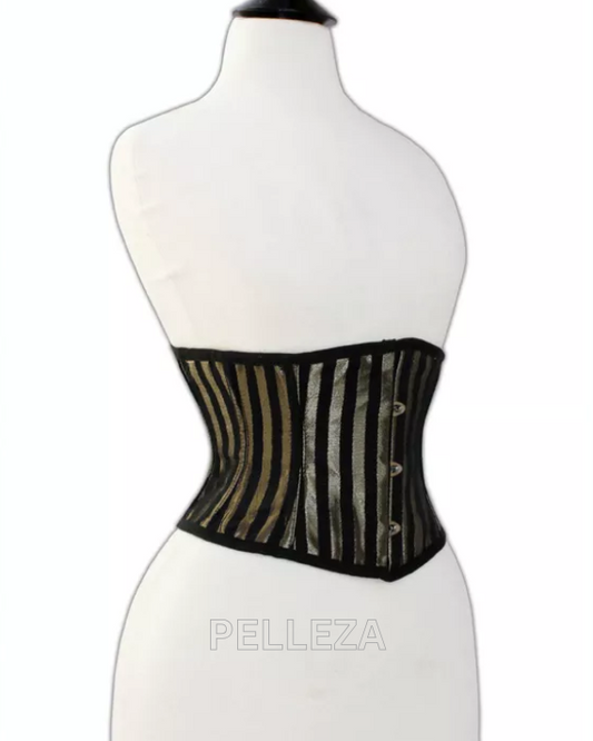Silver Lined Brocade Mini Cincher corset
