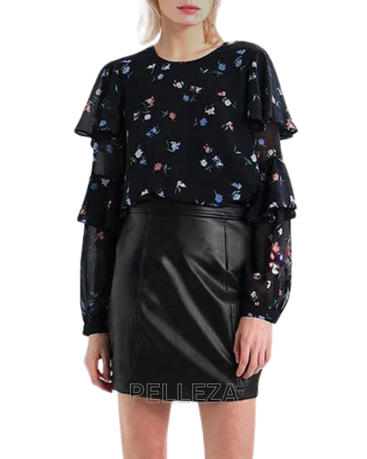 UT Classic Womens Real Leather Skirt