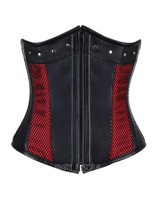 Shona Faux Leather Gothic Underbust Corset