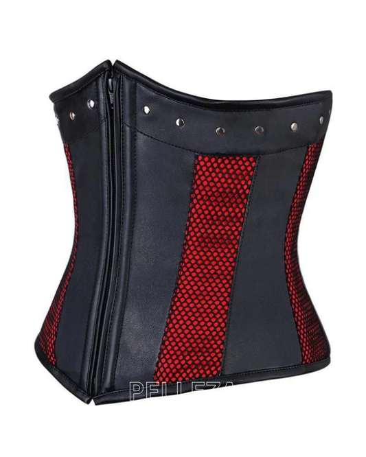 Shona Faux Leather Gothic Underbust Corset