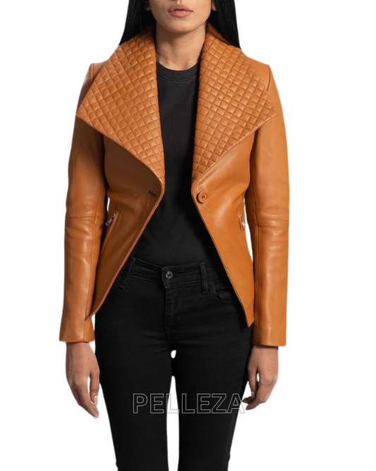 Tan Brown Short Blazer