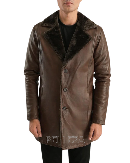 Cinnamon Distressed Brown Coat