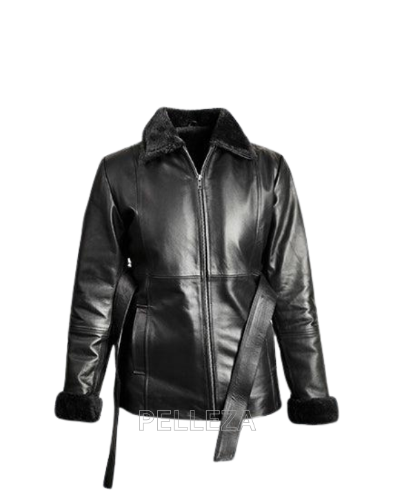 Shearling Black Leather Jacket