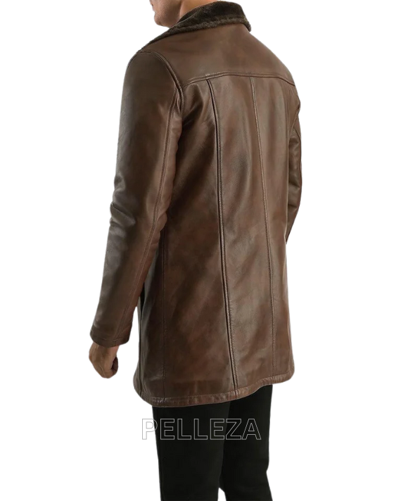 Cinnamon Distressed Brown Coat