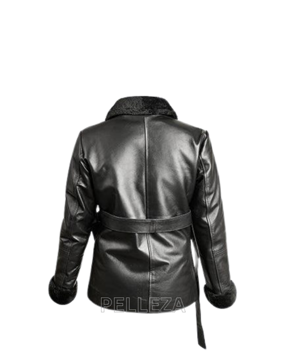 Shearling Black Leather Jacket