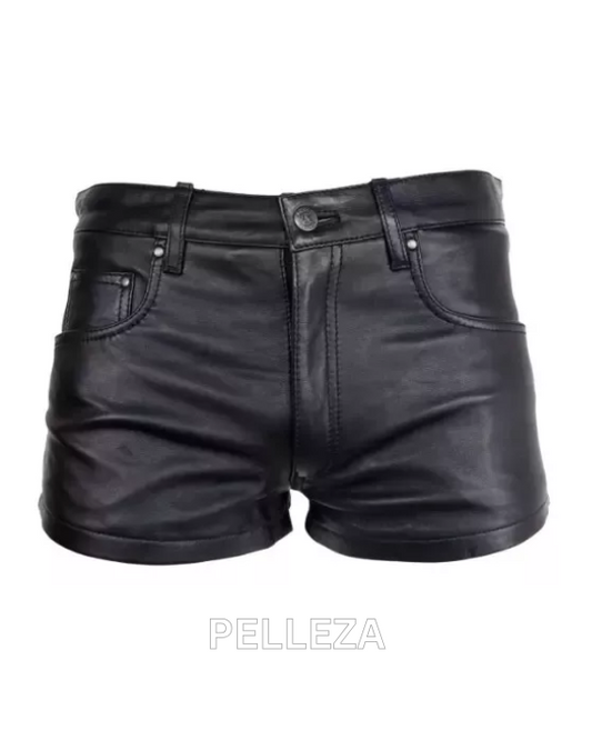 Men’s Cowhide Leather Shorts – Stylish & Durable Wear