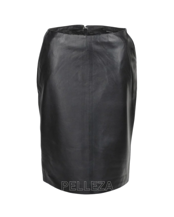 Black Leather Pencil Skirt