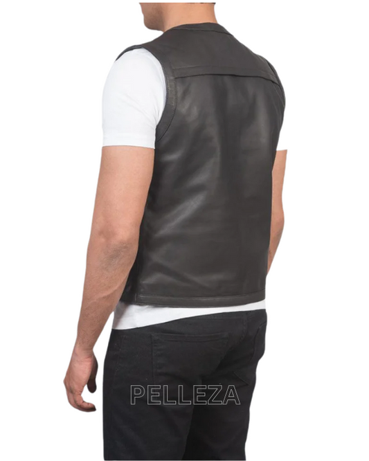 Black Leather Vest