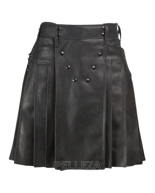 Black Pleated Kilt