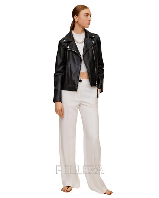 Women’s Leather Biker Jacket